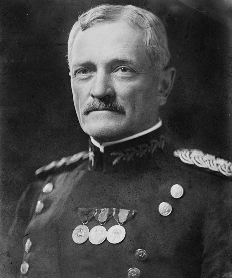 15 July 1948, John J. Pershing, U.S. Army general, died, aged 87. Commanded American Expeditionary Force in Europe during #WW1. Nickname, “Black Jack,” derived from his service with a black regiment early in his career, signified his stern bearing &amp; rigid discipline.
