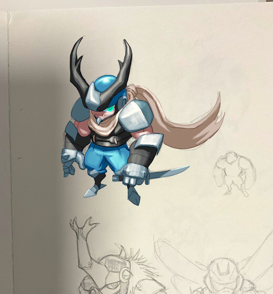 markarotGC's tweet image. I will be sharing the progress of Ninja Beetles more regularly.
Here is Stag posing with his “Blue Steel” XD
#NinjaBeetles #IndieGameDev #characterdesign