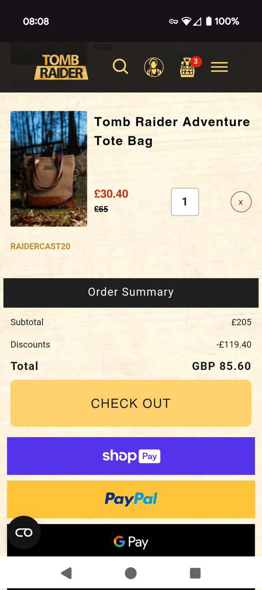rainbow_geisha's tweet image. The shipping on the @tombraider gear store doesn't half put me off. Like look. It's almost as much as the items I want to order. Knocking me sick 🤢. So the sale isn't as good.