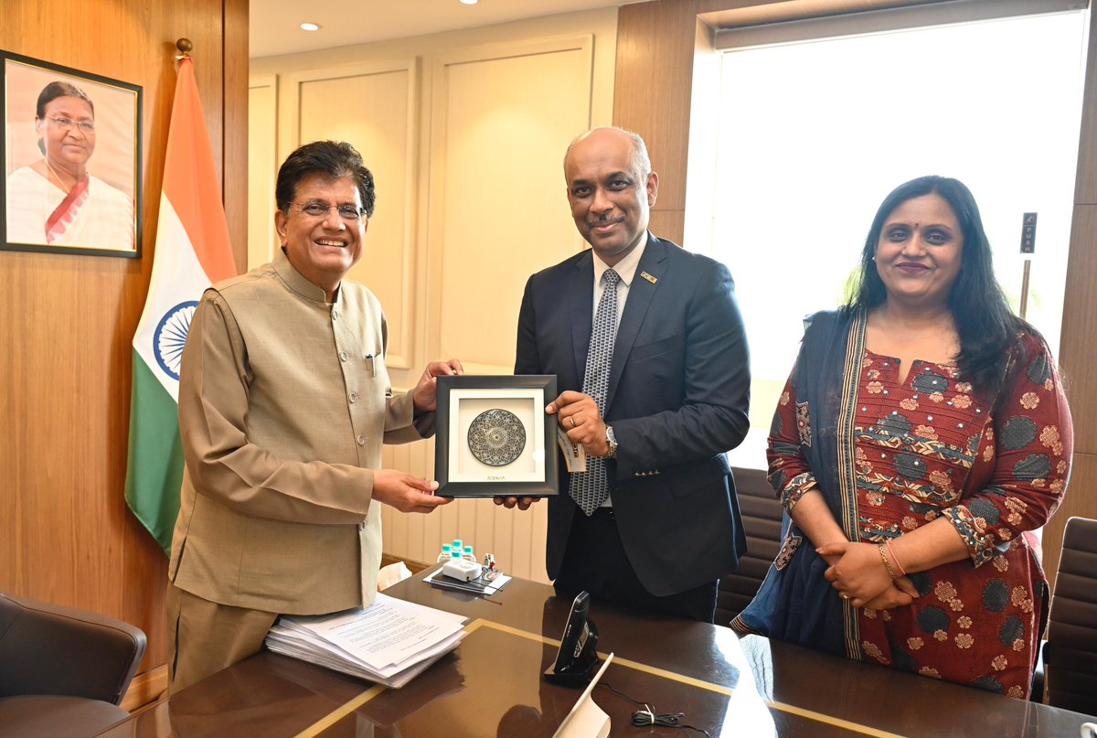ICEMA (@icema_off) on Twitter photo Mr. Deepak Shetty (President Designate, ICEMA & CEO-MD, <a href="/JCBmachines/">JCB</a>) and Ms. Seema Gupta (DG, ICEMA) met Hon'ble <a href="/CimGOI/">Minister of Commerce and Industry</a> Shri <a href="/PiyushGoyal/">Piyush Goyal</a> to discuss CE industry issues
We are honored to have him as the Chief Guest at the ICEMA Annual Session 2025
#annualsession2025 Mr. Deepak Shetty (President Designate, ICEMA & CEO-MD, <a href="/JCBmachines/">JCB</a>) and Ms. Seema Gupta (DG, ICEMA) met Hon'ble <a href="/CimGOI/">Minister of Commerce and Industry</a> Shri <a href="/PiyushGoyal/">Piyush Goyal</a> to discuss CE industry issues
We are honored to have him as the Chief Guest at the ICEMA Annual Session 2025
#annualsession2025