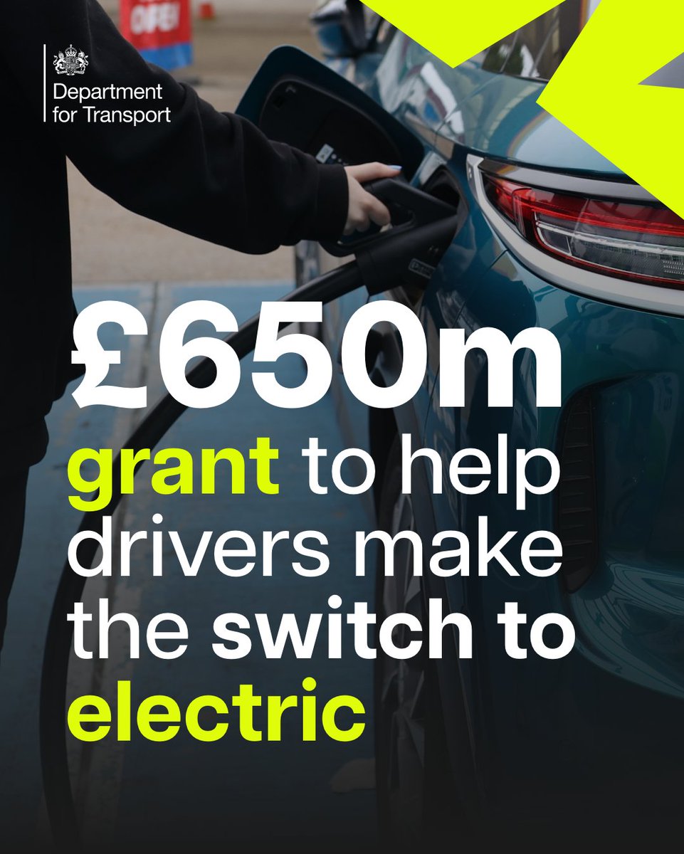 We're investing in the UK's transition to electric vehicles (EVs) with the Electric Car Grant, offering up to £3,750 off eligible EVs under £37,000.

The discount will be applied automatically at participating dealerships, supporting drivers to make more affordable choices and