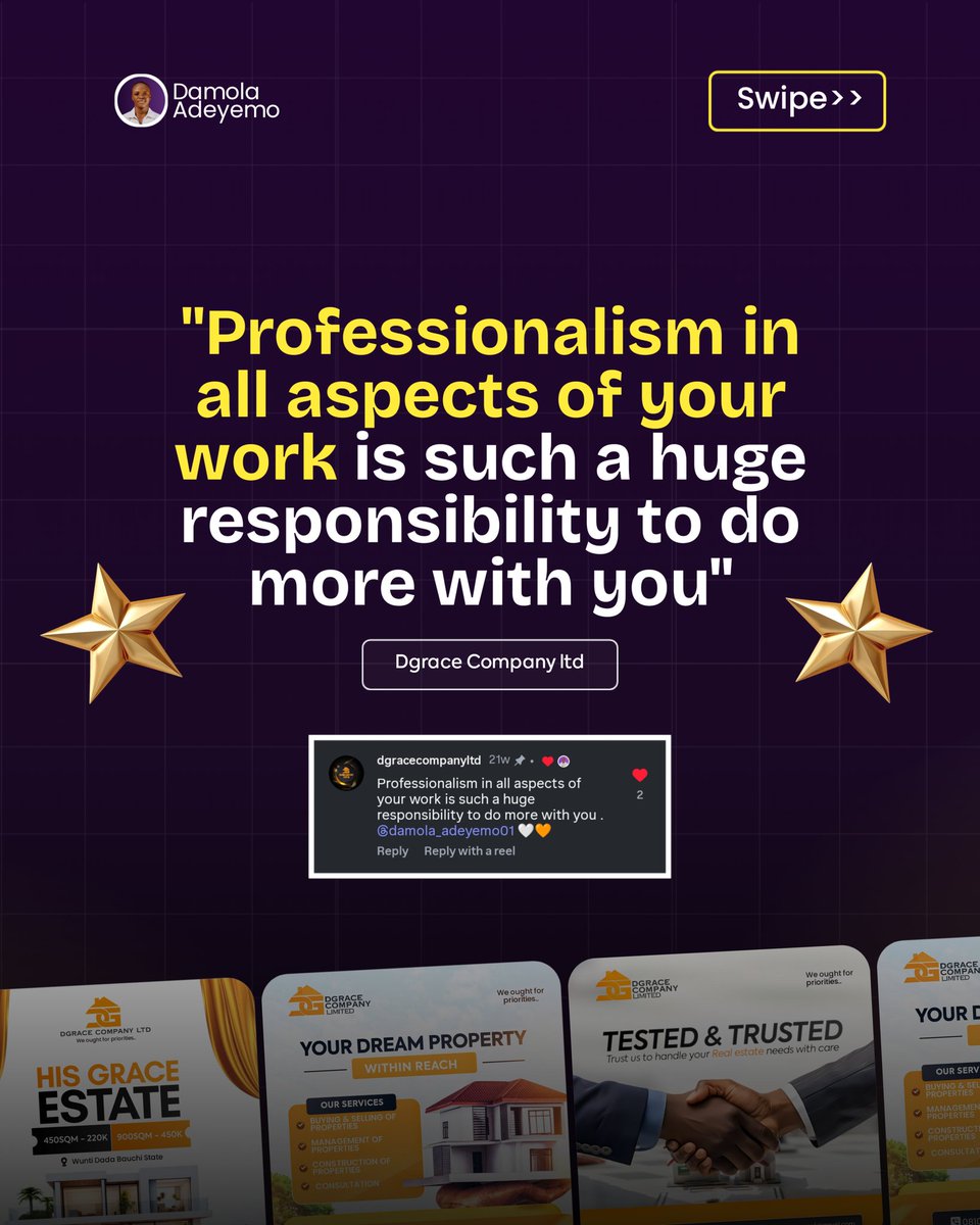 “Professionalism in all aspects of your work…”

That’s not just a compliment it’s a responsibility I carry into every project.

Because when you work with me, you’re not getting a one-time delivery.

You’re getting a commitment to excellence every single time.