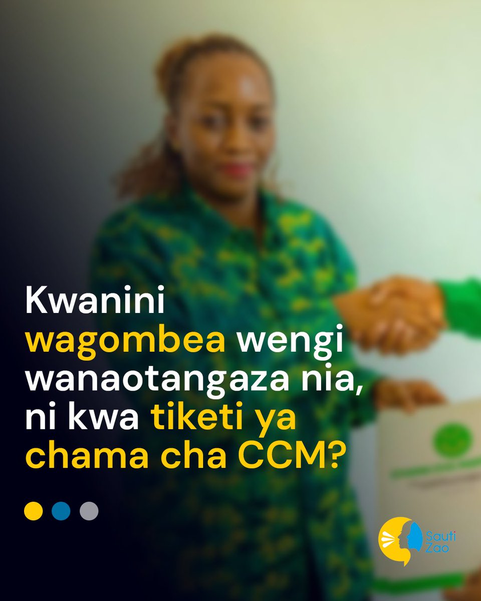 SAUTIZAO's tweet image. Je, ni kutokana na nguvu ya mtandao wa chama, miundombinu ya kisiasa, au imani kuwa ndiko kunakotoa nafasi zaidi ya kushinda? Hebu tuchambue! 🗳️🇹🇿
#SautiZao #SiasaNaVijana #Uchaguzi2025 #SiasaZaTanzania #VijanaNaSiasa #CCM #DemokrasiaTanzania #SiasaNaDemokrasia #MitandaoNaSisi