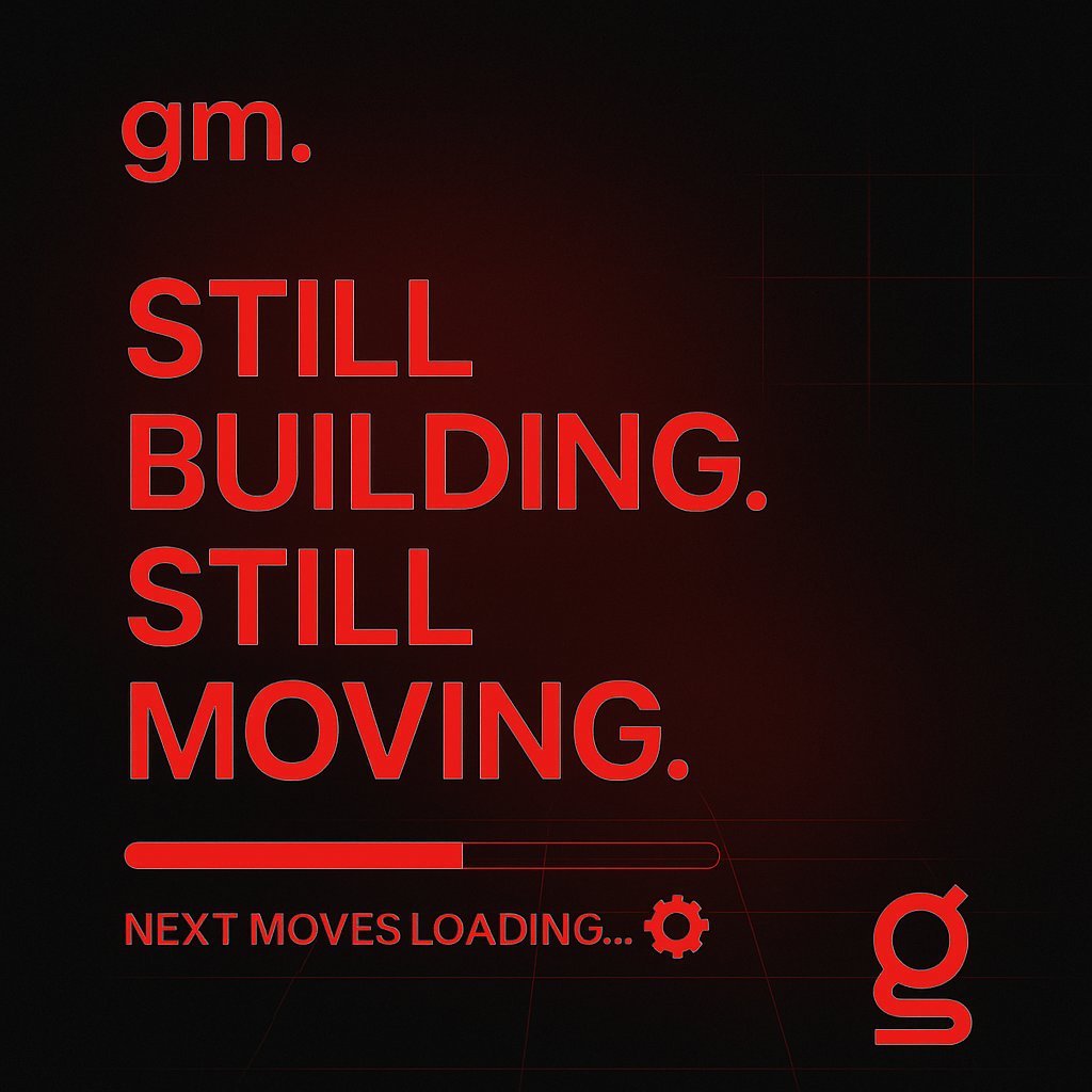 gm.
We didn’t make it to the final round of Codebase.
But that’s not the story.

We’re still building.
Still moving. Still playing long-term.

Next moves loading... stay tuned. ⚙️