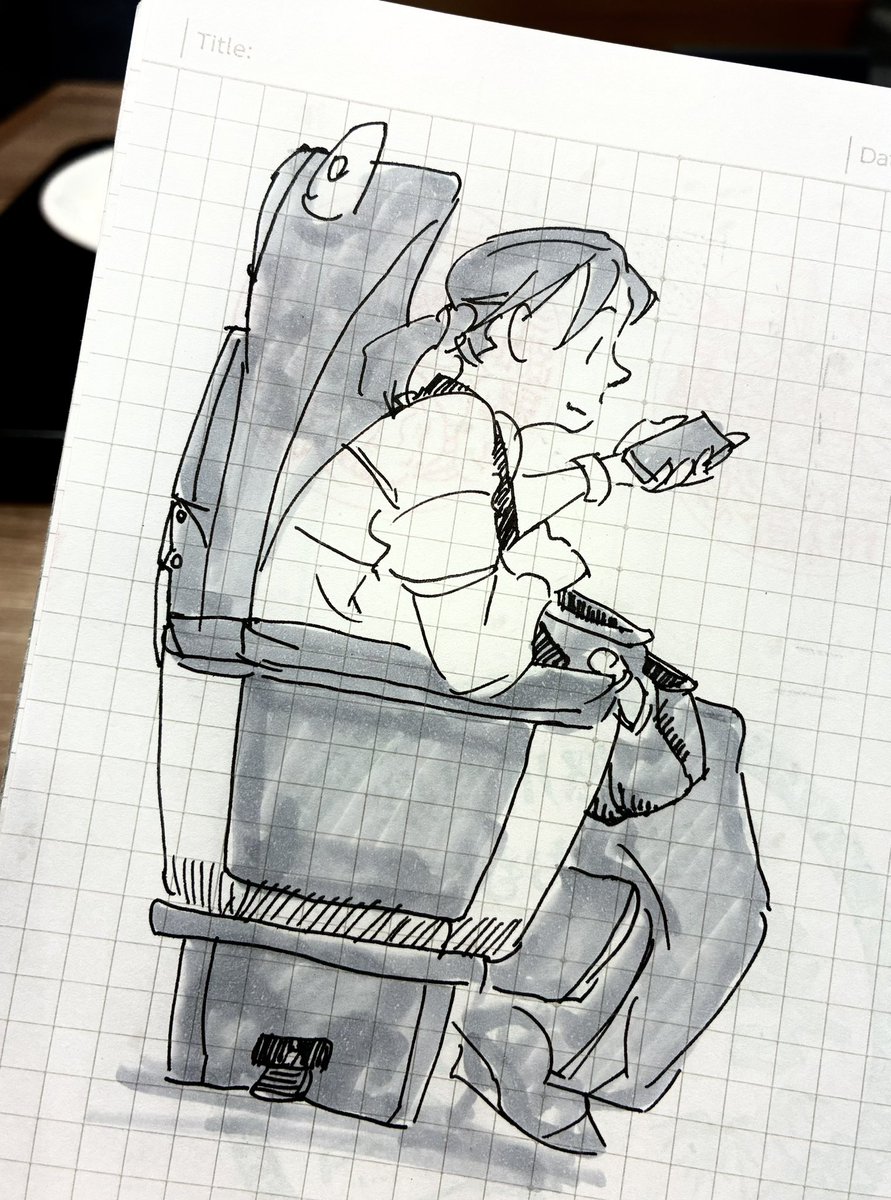 enokorokusa_'s tweet image. 温泉に行きました　暑かった…！
#日々の絵