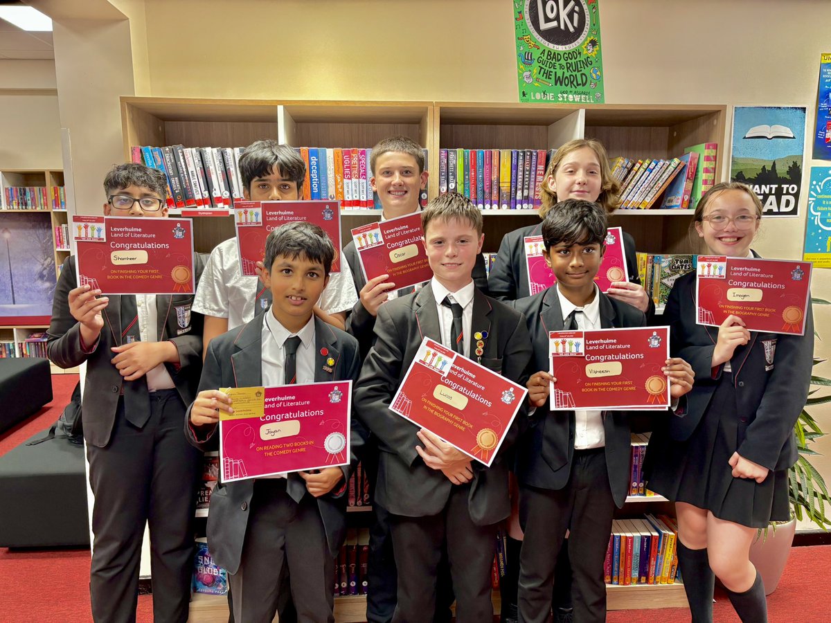 Library_RBHS's tweet image. This week, students received their Land of Literature rewards for taking part in the last term’s reading.
Congratulations to all of our avid readers!
🌟Huge congratulations to Olivia who read the most LoL books across KS3 & won a Kindle Fire tablet for her incredible effort!🌟