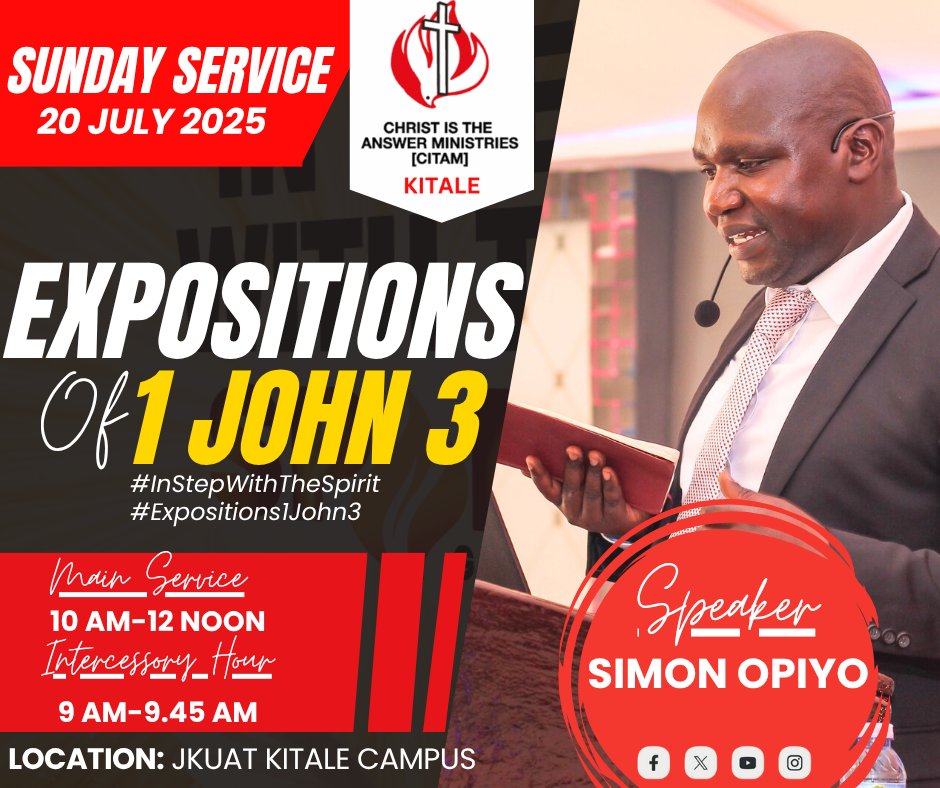 #SundayService
#Expositions1John3
#citamkitale
#WhereChristIsTheAnswer