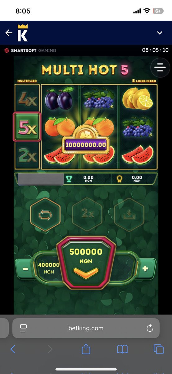Multi Hot 5 777 on BetKing just paid out a crazzzzy ₦10 MILLION! 😮🔥🔥