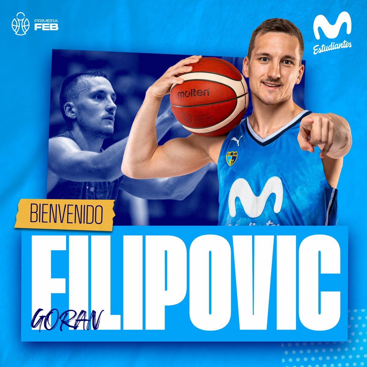 📝 OFICIAL:

Goran Filipović jugará en Movistar Estudiantes la próxima temporada. 

El internacional croata cuenta con experiencia europea y en España: en Leyma Coruña y Valencia Basket. 

¡Bienvenido, Goran! 

👇
movistarestudiantes.com/masculino/bien…