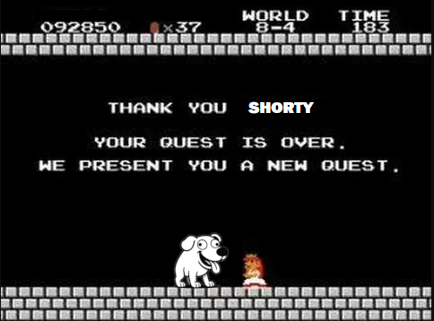 shortytoken's tweet photo. Allright, so Shorty already saved the princess. What the next quest might be? https://t.co/O4uGWJDJoc