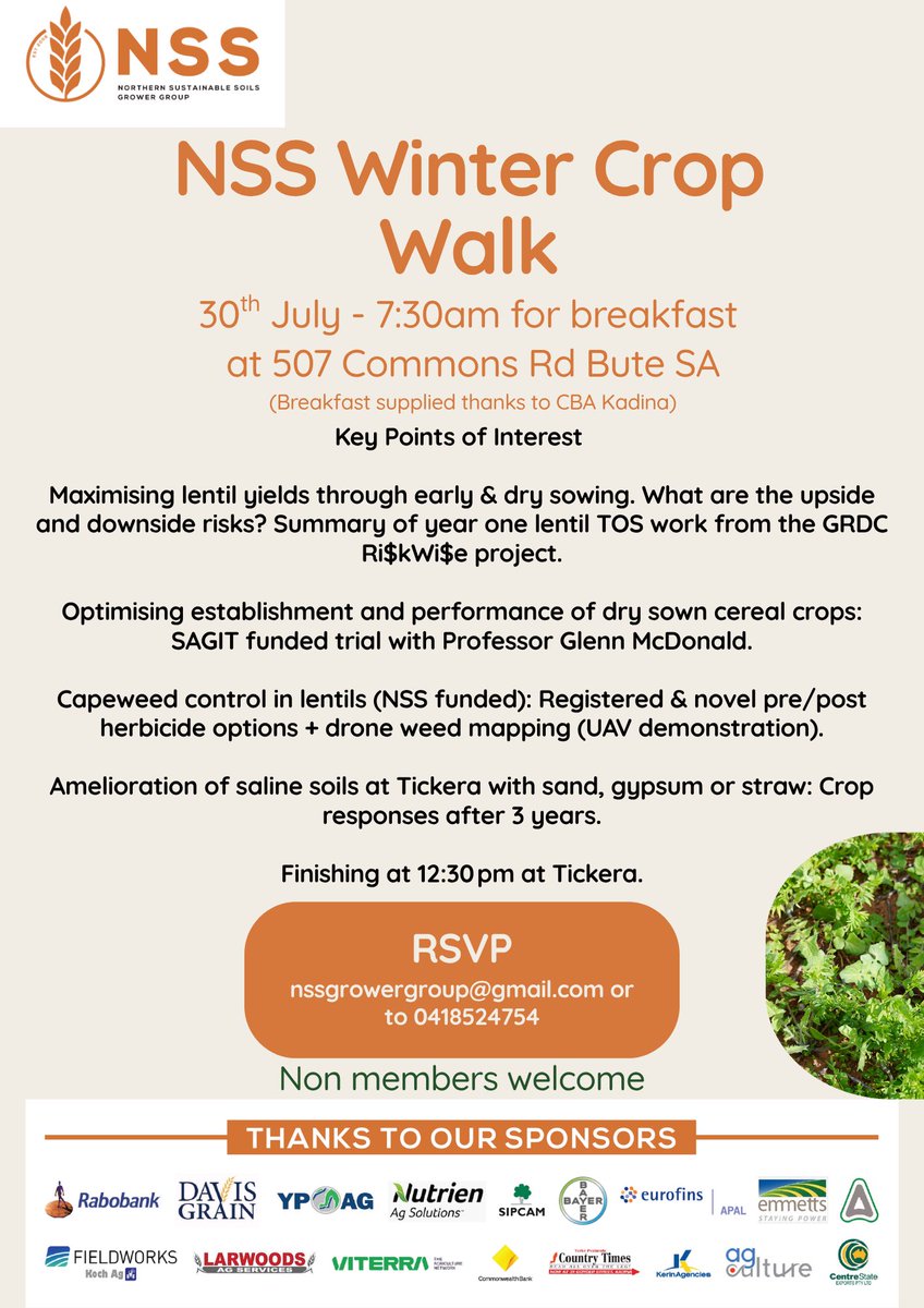 Northern Sustainable Soils (@northernsoils) on Twitter photo **Save The Date** Join us for our annual winter walk on the 30th of July. Great range of speakers and topics see below for more info ⬇️ non members welcome! 🥓 ☕️ 🌾 **Save The Date** Join us for our annual winter walk on the 30th of July. Great range of speakers and topics see below for more info ⬇️ non members welcome! 🥓 ☕️ 🌾