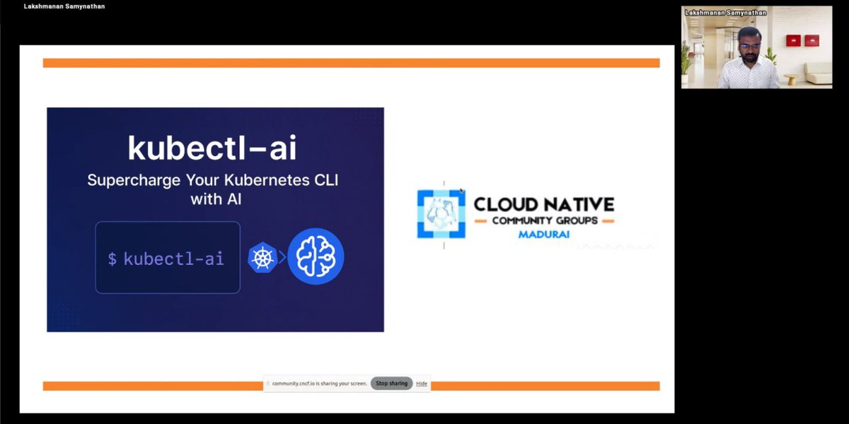 InfraCloud (@infracloudio) on Twitter photo ICYMI: Lakshamanan had a packed weekend sharing his #Kubernetes expertise!
🏢 At FOSS Meetup #Coimbatore, he showcased how #Kyverno can secure your #K8s clusters
💻 At #CNCF Madurai, he dived into kubectl-ai at an engaging online session
📸 Check out moments from the events! ICYMI: Lakshamanan had a packed weekend sharing his #Kubernetes expertise!
🏢 At FOSS Meetup #Coimbatore, he showcased how #Kyverno can secure your #K8s clusters
💻 At #CNCF Madurai, he dived into kubectl-ai at an engaging online session
📸 Check out moments from the events!