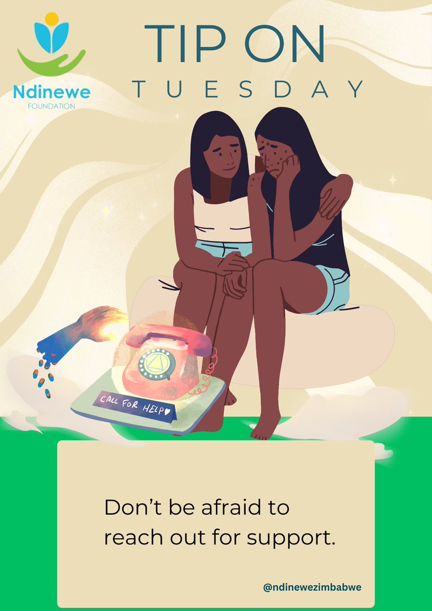 ndinewezimbabwe's tweet image. Tip on Tuesday
Talking about what's happening in your heart isn't weakness. Share your feelings, it's a sign of strength!
#Ndinewe #MentalHealth #EndtheStigma