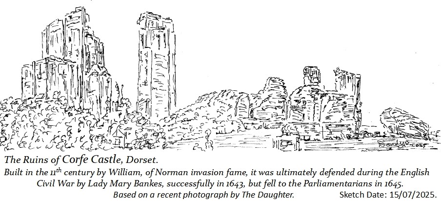 DrDanDiaper's tweet image. Corfe Castle #Panorama #sketch @abdulhayemehta @NorthStandGang @ilegally_indian @AnnieChave @palfreyman1414 @Edgaralanpoe48 @andydurrant75 @cbar2323 @kinobe911 @mattbob84 @WG_RumblePants @PanoPhotos #pano #blackandwhite #INK #drawing #drawingart #sketchart #art #CASTLE #History