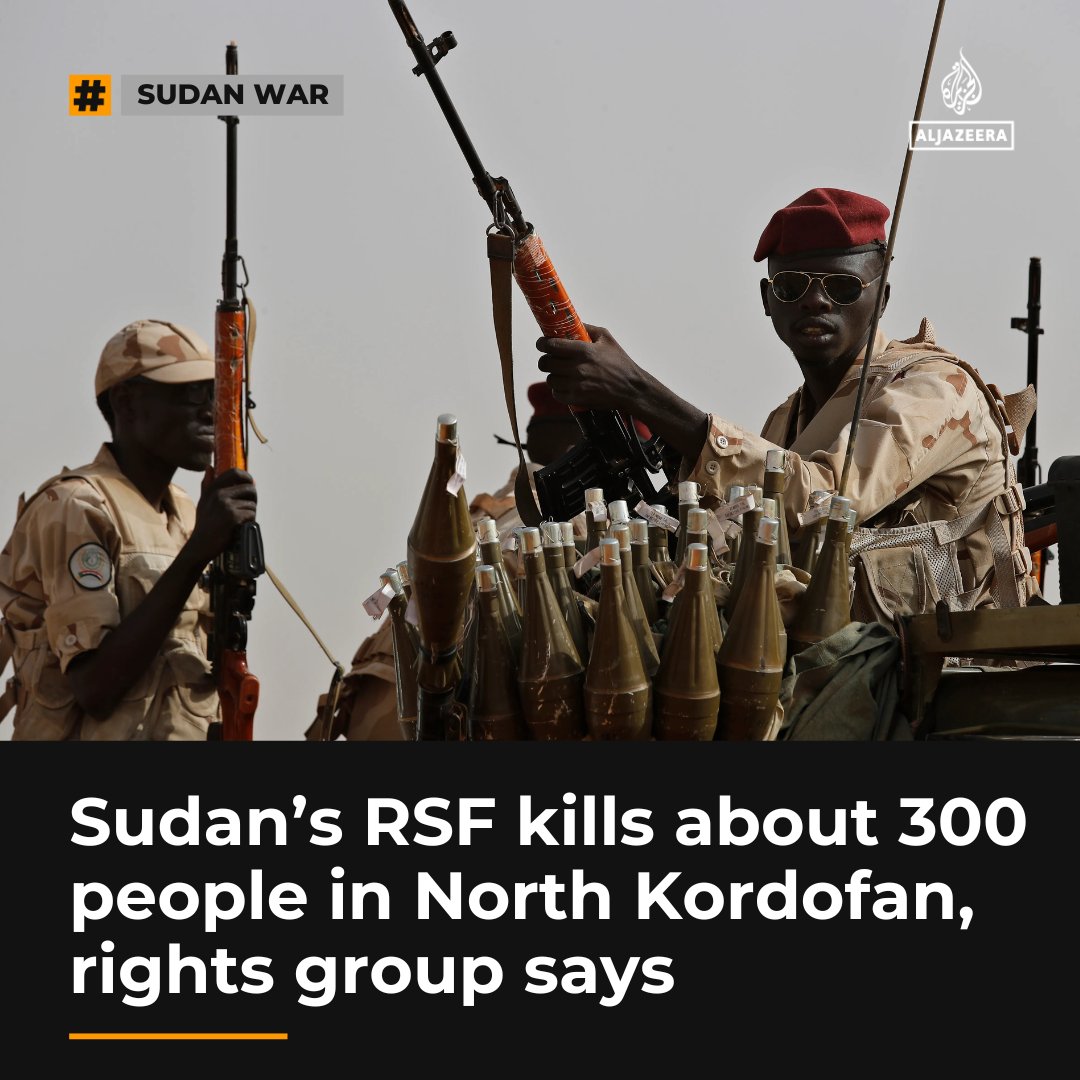 A group of human rights lawyers in Sudan have accused the Rapid Support Forces (RSF) of raiding and setting fire to villages in the state of North Kordofan and killing nearly 300 people, including children aje.io/gr4v28