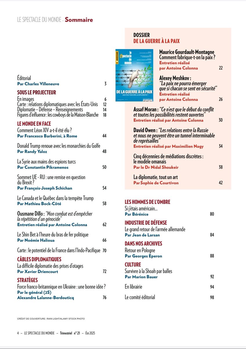 NaomiHalll's tweet image. Dans la revue de géopolitique @SpectacleDMonde actuellement en kiosque, je signe 4 pages d'enquête sur les derniers affrontements entre l'appareil politique et sécuritaire en Israël.
Bonne lecture !