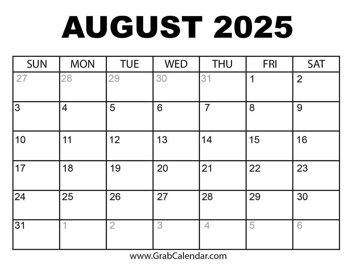 CalendarGrab's tweet photo. 🌻 Embrace August with my August 2025 printable calendar! 31 days of sunshine, key dates (Youth Day &amp; Humanitarian Day), plus space for goals. Download now: https://t.co/8vjMGaycuJ 📅✨ #August2025 #CalendarDesign #PrintableArtAsk https://t.co/M2jaZh7HIr