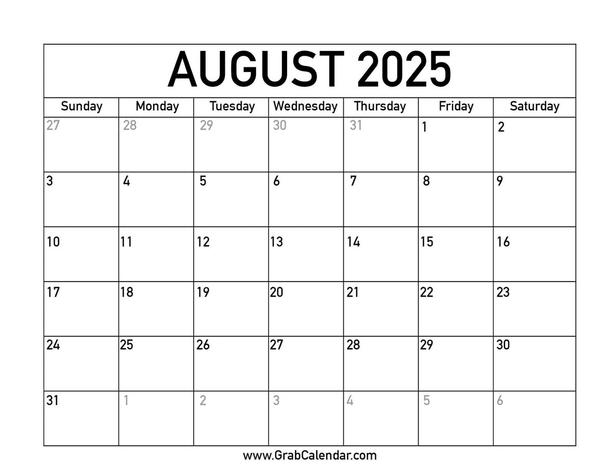 CalendarGrab's tweet photo. 🌻 Embrace August with my August 2025 printable calendar! 31 days of sunshine, key dates (Youth Day &amp; Humanitarian Day), plus space for goals. Download now: https://t.co/8vjMGaycuJ 📅✨ #August2025 #CalendarDesign #PrintableArtAsk https://t.co/M2jaZh7HIr
