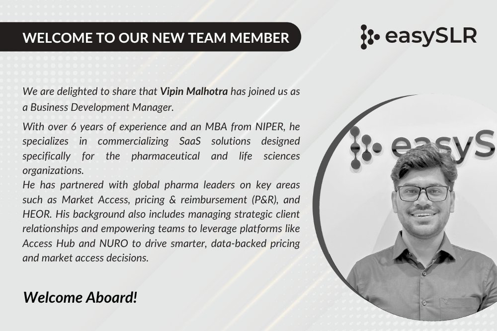 We are delighted to share that Vipin Malhotra has joined our team as Business Development Manager. 
Welcome Aboard! 🙌 

#newbeginnings #easySLR