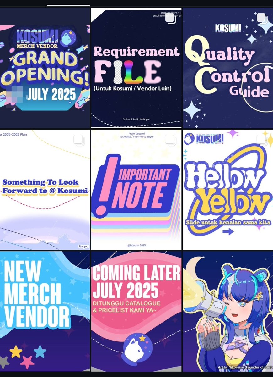 Kosumimerch's tweet image. Habis nge-revamp feeds Instagram