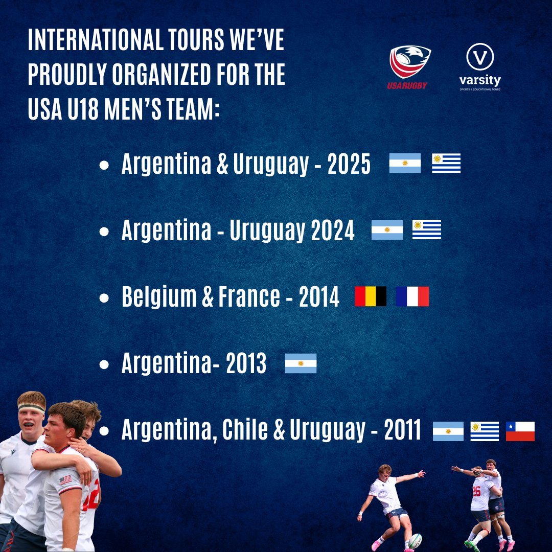Grateful to have been chosen by USA Rugby to organize tours for the USA U18 Men’s Rugby program. 

Since 2011 we have visited and organized international level rugby experiences for many young Americans that reached the Eagles team 🇺🇸🏉

<a href="/USARugby/">USA Rugby</a> - <a href="/rUSArugby/">/r/USArugby</a>