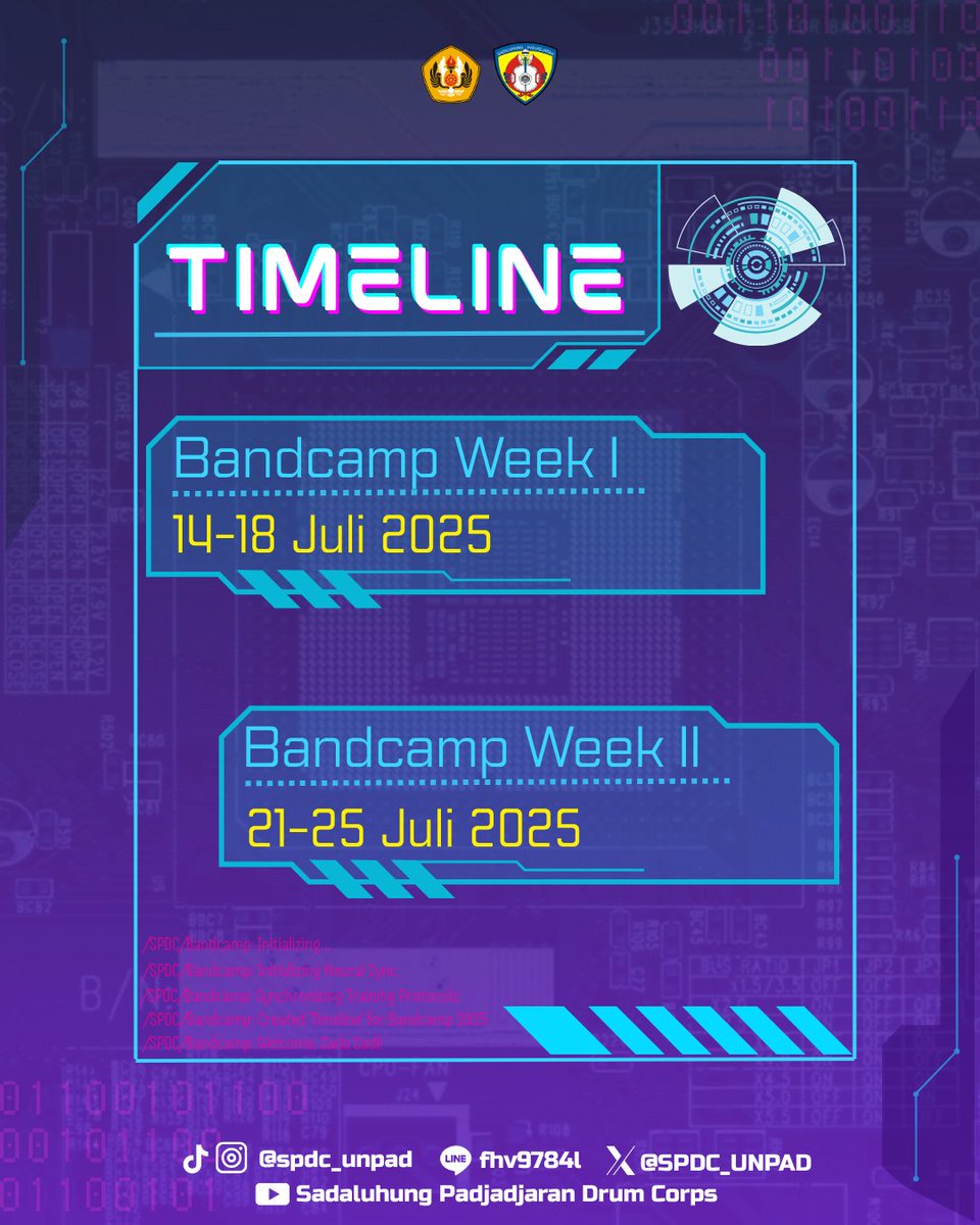 [TIMELINE BANDCAMP]

Halo Sada-Sadi!

Menjelang momen penting di tahun ini, yuk kita persiapkan diri menjalani Bandcamp sebaik mungkin dan tetap semangat dalam setiap latihan! 💪🏼✨