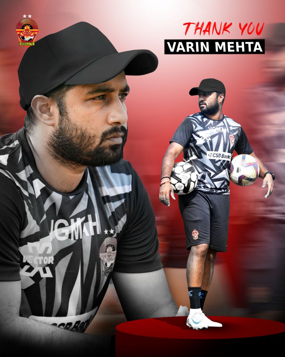 Thank you, Coach Varin Mehta, for your dedication and passion. Wishing you the very best in all your future endeavours. 🙌⚽️

#gkfc #malabarians  #Indianfootball #gokulamkeralafc