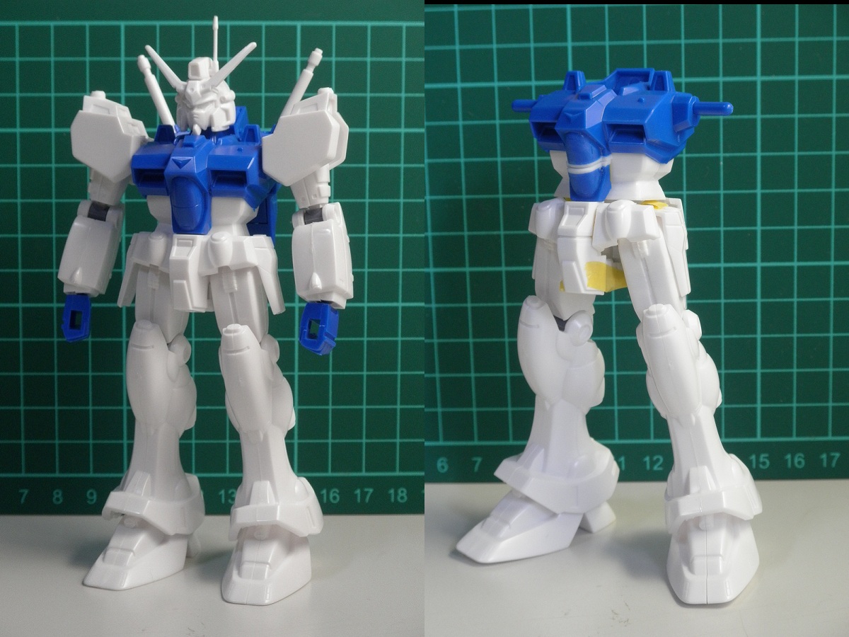 zeriberyuko's tweet image. 旧キット1/144 ガンダムGP01製作記8！前スカートを1mm幅増しして仮止めで一旦付き具合をチェック。下半身のボリュームアップでほんのり伸ばしの腹部、ちょっと足りない＾＾；。もう２mmぐらい伸ばしてもいい感じがするね。
#ガンプラ #旧キット #ガンダム0083