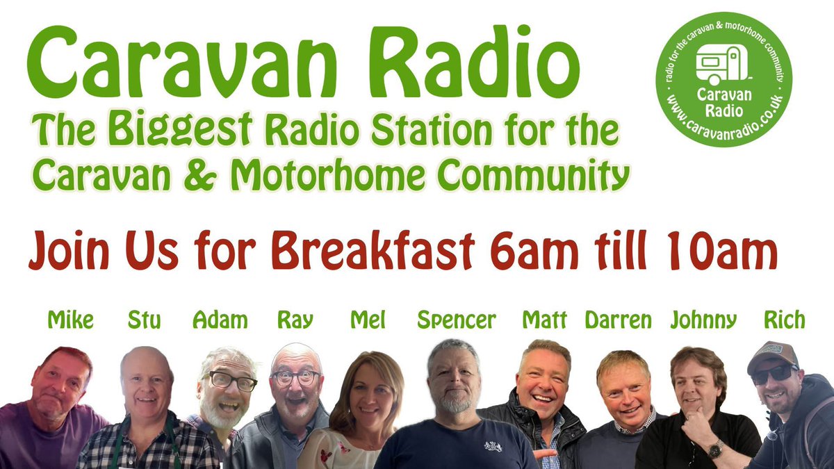 Have you tried one of our Breakfasts yet? Served every morning from 6am until 10am caravanradio.co.uk