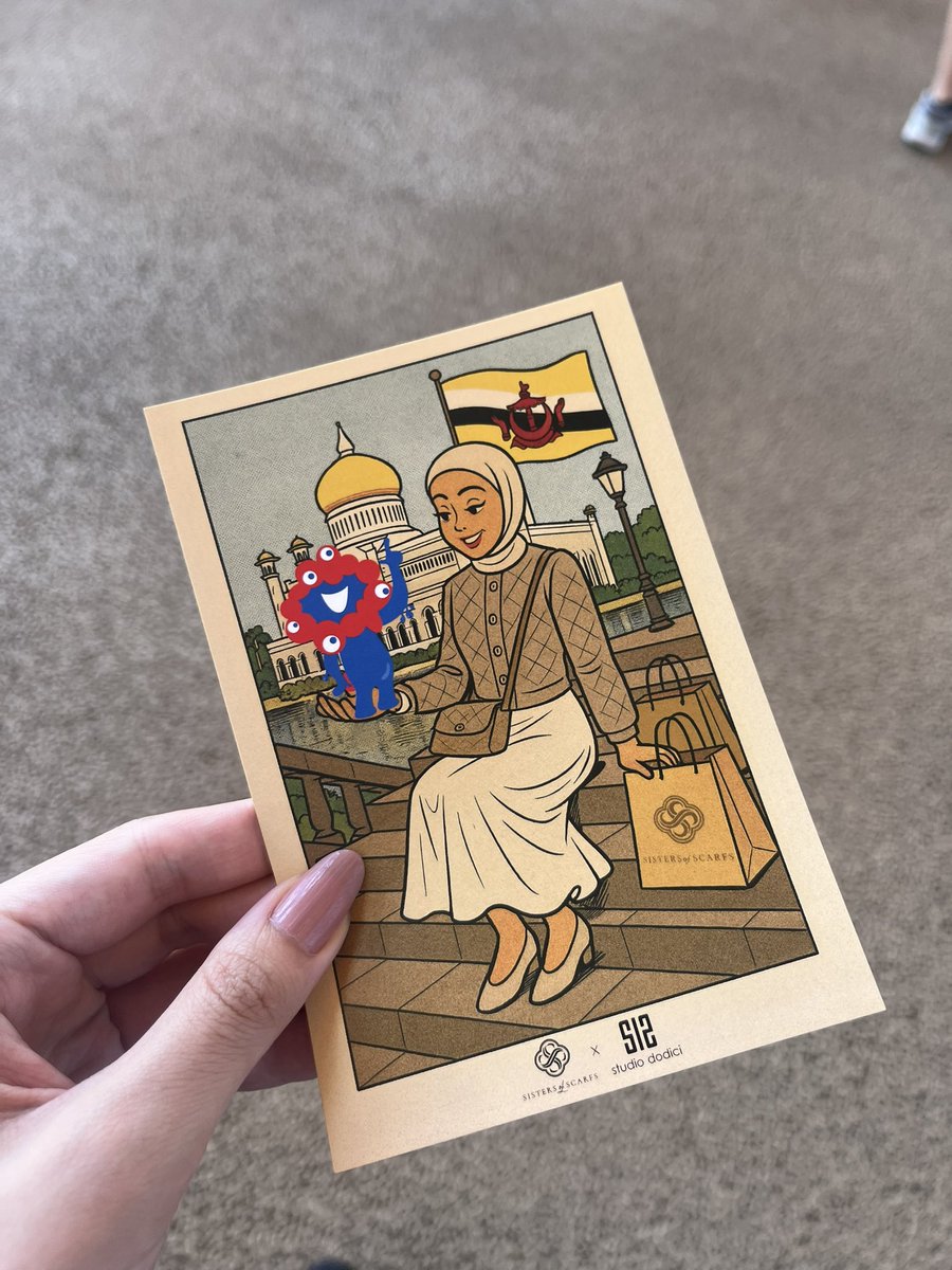 200枚限定！！ ブルネイスカーフ届いた🇧🇳💓 シルクのスカーフやから