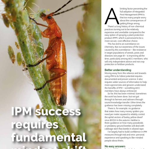 AICC1981's tweet image. IPM has been around for a long time but does need a mindset shift, according to @sasagronomy in the new Independent Agronomist Magazine. Take a look at aicc.org.uk/admin/resource…
#independent #agronomy