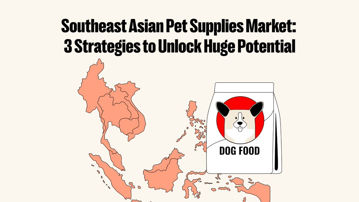 🐾 Southeast Asian pet supplies market booming! 
📈 Rising pet ownership + online shopping surge = big opportunities for SMEs 
💼 Non-food items like toys &amp; grooming tools show high potential 🧸
🐶 Less competition than pet food sector 
🏆 Time to dive into this "blue ocean"!