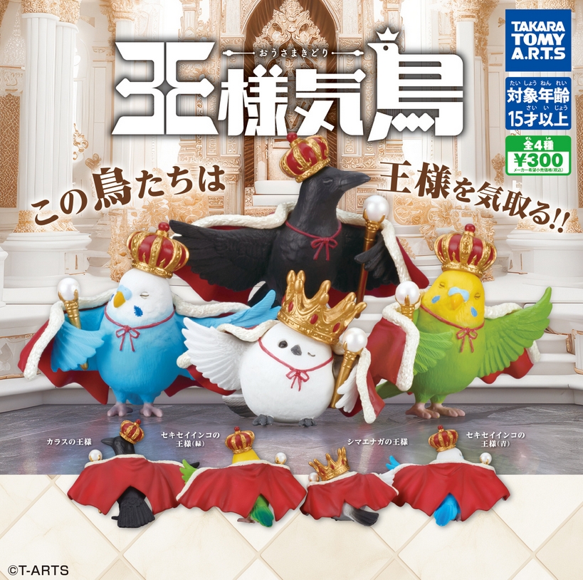 gachaxpompom's tweet photo. 『王様気鳥 -おうさまきどり-』発売！
この鳥たちは王様を気取る！！ 
https://t.co/HKCdKdxBc4 https://t.co/m5BPfGqBdd