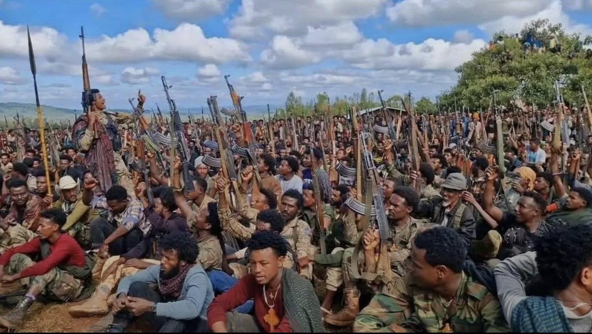 martinplaut's tweet photo. Report of heavy fighting in Ethiopia's Amhara region, particularly in Gojam, pitting large-scale Fano contingents against Federal forces. Fano claims to have inflicted defeats on federal troops, which are accused of shelling civilians targets https://t.co/vGRY26PK80