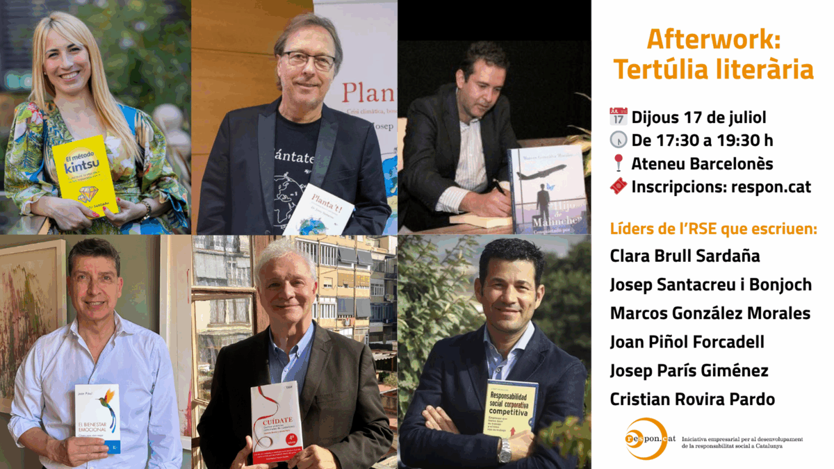 Corresponsables (@corresponsables) on Twitter photo <a href="/respon_cat/">Respon.cat</a> estrena los #Afterworks: encuentros distendidos por la tarde, después del trabajo, con bebida y un pequeño aperitivo. La iniciativa busca crear espacios informales, de calidad y con propósito donde compartir, inspirarse y generar redes entre personas comprometidas con <a href="/respon_cat/">Respon.cat</a> estrena los #Afterworks: encuentros distendidos por la tarde, después del trabajo, con bebida y un pequeño aperitivo. La iniciativa busca crear espacios informales, de calidad y con propósito donde compartir, inspirarse y generar redes entre personas comprometidas con
