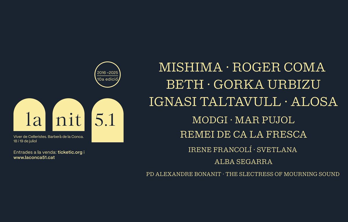 LaConca51's tweet image. Divendres i dissabte al Viver de Celleristes de Barberà de la Conca.
Us hi esperem!

Entrades aquí: 
ticketic.org/ca/entrades/la…