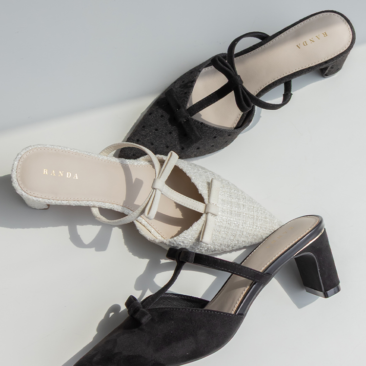 Ribbon mule リボンミュール SALE】2way Ribbon Mule