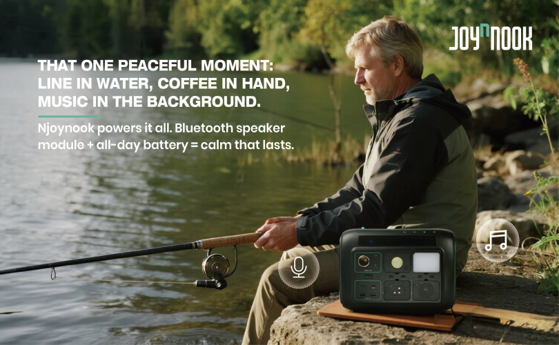 CaixiaNjoynook's tweet image. That one peaceful moment: line in water, coffee in hand, music in the background.
Njoynook powers it all. Bluetooth speaker module + all-day battery = calm that lasts. #Fishing #Njoynook #ModularEnergy