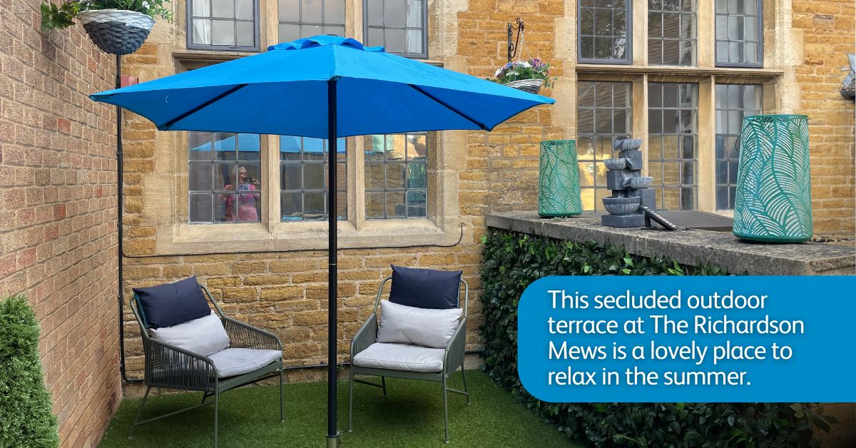 This secluded terrace area is a lovely outdoor space 
richardsoncares.co.uk/the-richardson…
