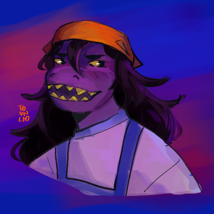 tounlio's tweet photo. i think i may have found my mojo again.........or i might just really like this brush #susie #deltarune #susiedeltarune https://t.co/OKekPi8QCq