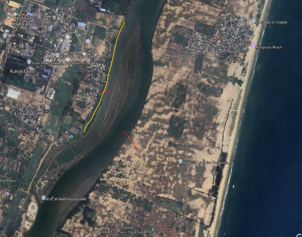 Excellent work <a href="/supriyasahuias/">Supriya Sahu IAS</a> Mam. The placement of mangroves near the Uppanar and Thenpennai river mouths is especially encouraging-they are likely to offer strong protection against coastal hazards. The mangrove cover in the Kudikadu region also appears well-positioned to