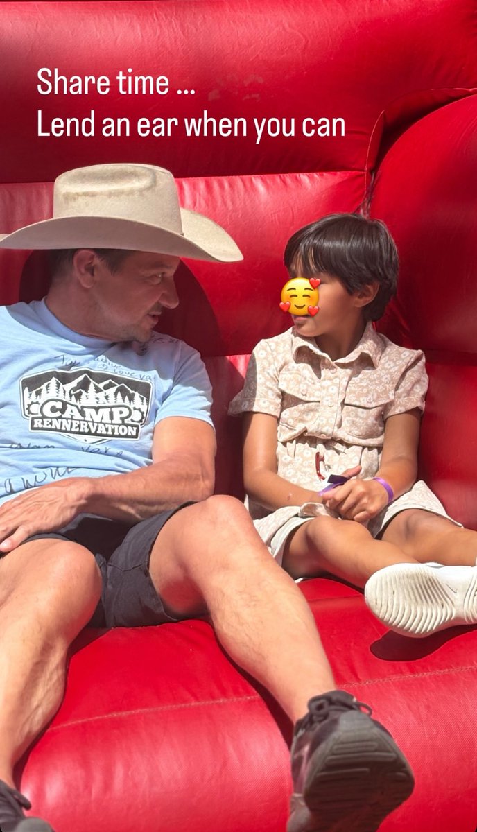 Real connection starts with listening. In a world full of noise, be the calm that hears, the heart that cares. Moments like these are everything. ❤️👂 #BePresent #CampRennerVation #JeremyMoments