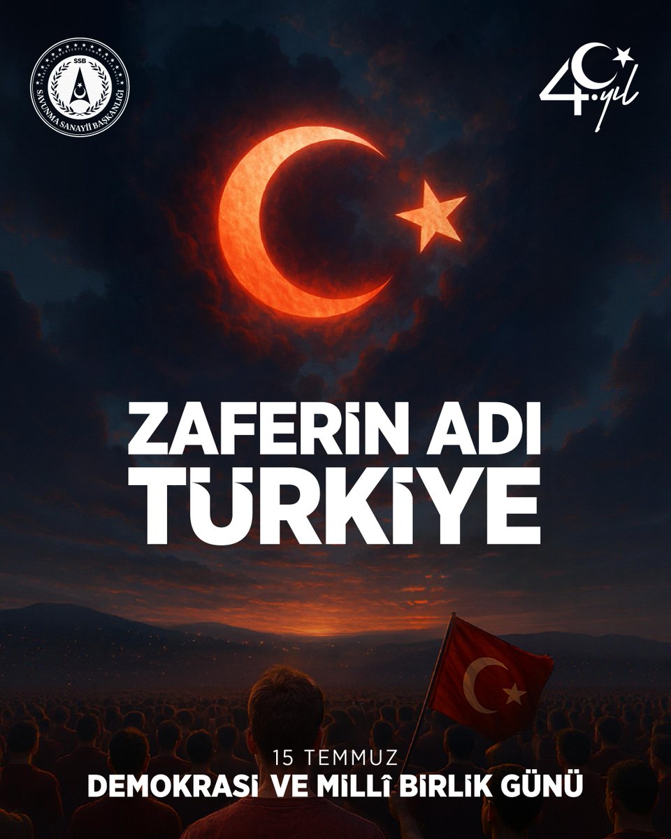 15 Temmuz Demokrasi ve Millî Birlik Günü’nde millî birliğimize ve demokrasimize sahip çıkan tüm şehitlerimizi rahmet, gazilerimizi minnetle yad ediyoruz.

Zaferin adı Türkiye!