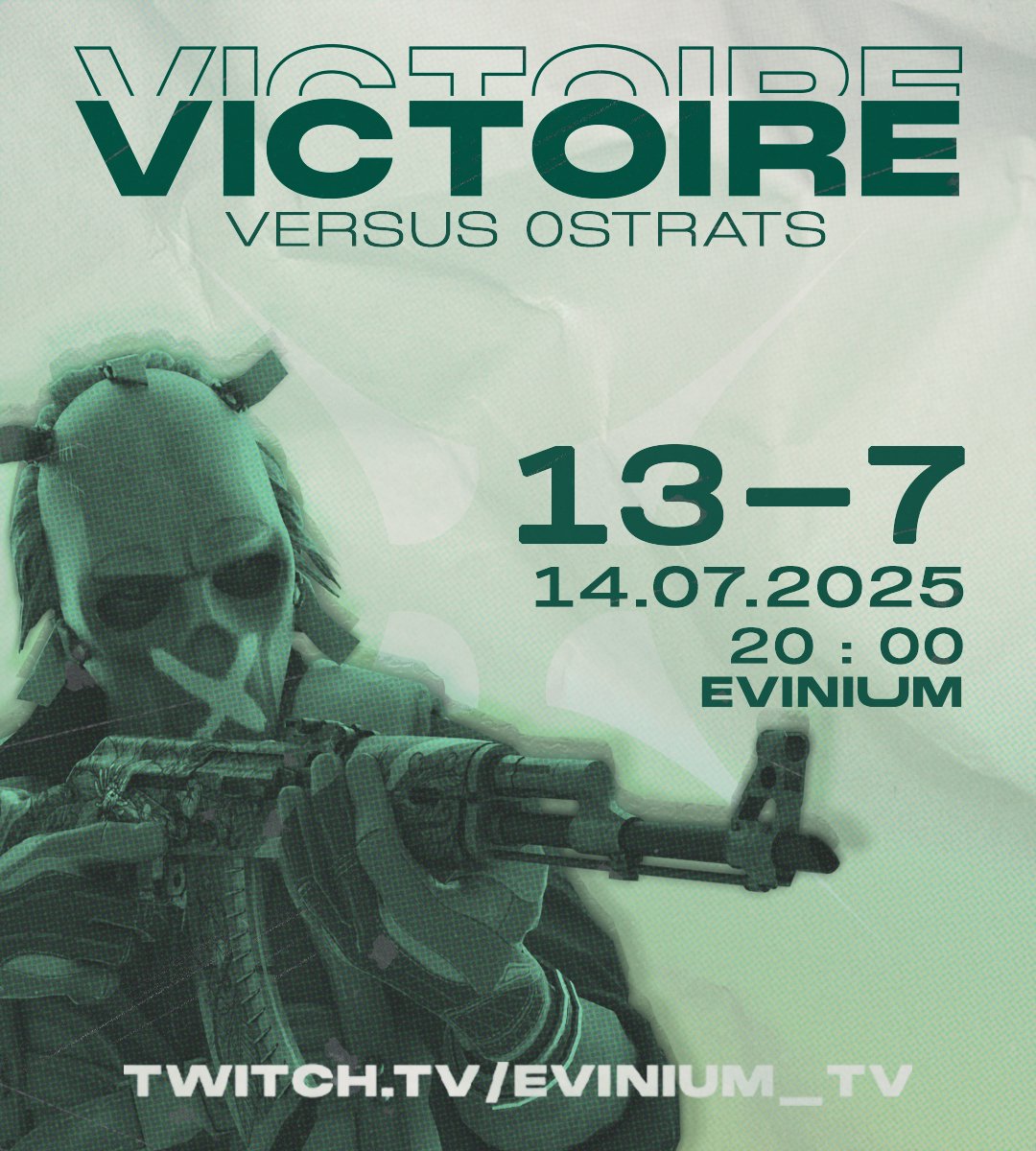 🦎 Victoire 1-0 contre 0strats

Premier match officiel pour l’équipe, et une belle performance à la clé. Les joueurs continuent de s'entraîner intensément pour la suite.

Respect à 0strats pour le match 👊

#eVWIN #counterstrike2 #ESEA