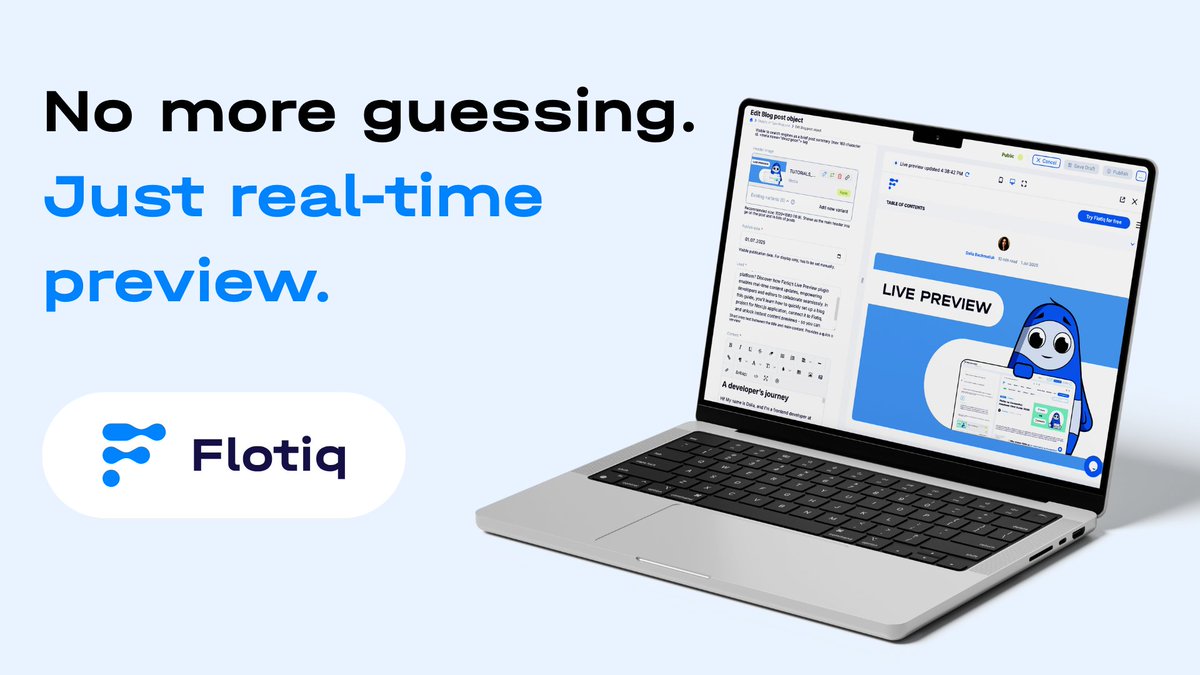 #TechInsights: Tired of endless editor–dev ping-pong?
#Flotiq’s #LivePreview Plugin for #Nextjs gives instant visual feedback. 
No deploys.
No confusion.
Just smooth collaboration.
👉 Check it out: flotiq.com/blog/flotiq-li…

#HeadlessCMS #Contentcreaters #webdev