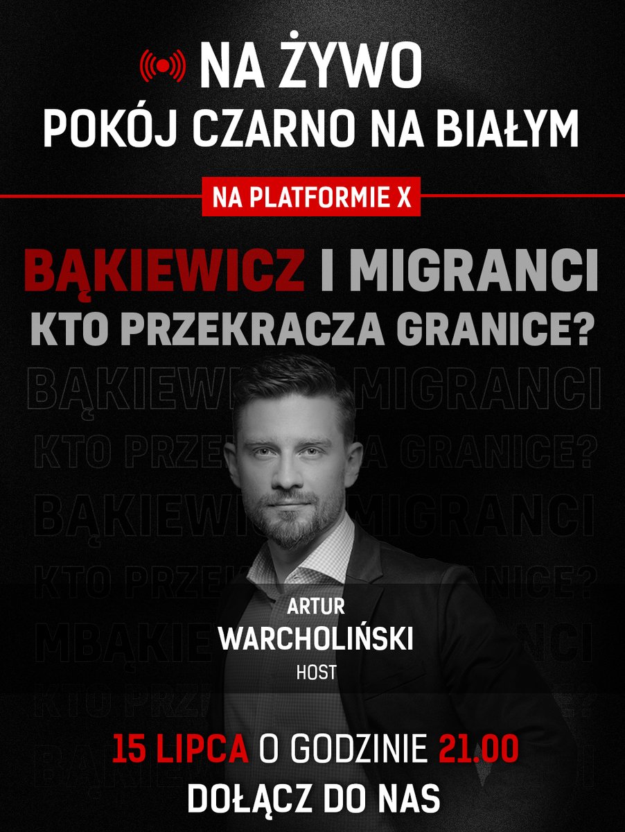 Wokół migracji narosło w Polsce wiele mitów, manipulacji i skrajnych emocji. W ostatnich tygodniach znów głośno zrobiło się o Robercie Bąkiewiczu i jego działaniach na pograniczu prawa i propagandy. Dlatego chcemy o tym porozmawiać.

◾️Dziś o 21.00 w pokoju "Czarno na białym" na