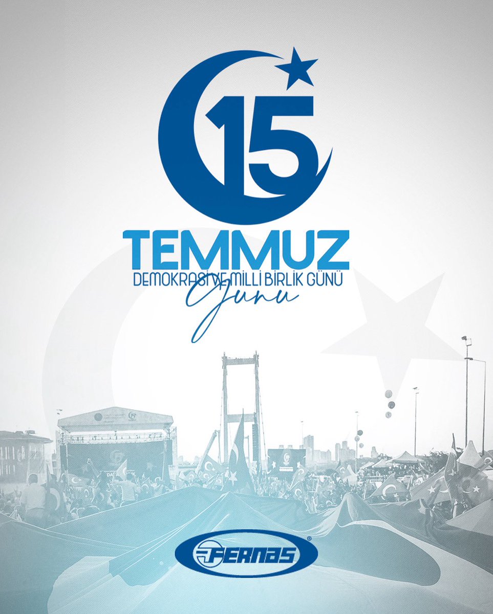 fernasgroup's tweet photo. 🇹🇷 15 Temmuz’da milletçe yazdığımız destanı, birlik ve beraberliğimizin gücünü unutmadık. Şehitlerimizi rahmetle, gazilerimizi minnetle anıyoruz.

#Fernas #FernasSirketlerGrubu #15Temmuz https://t.co/45UJA1YWgW
