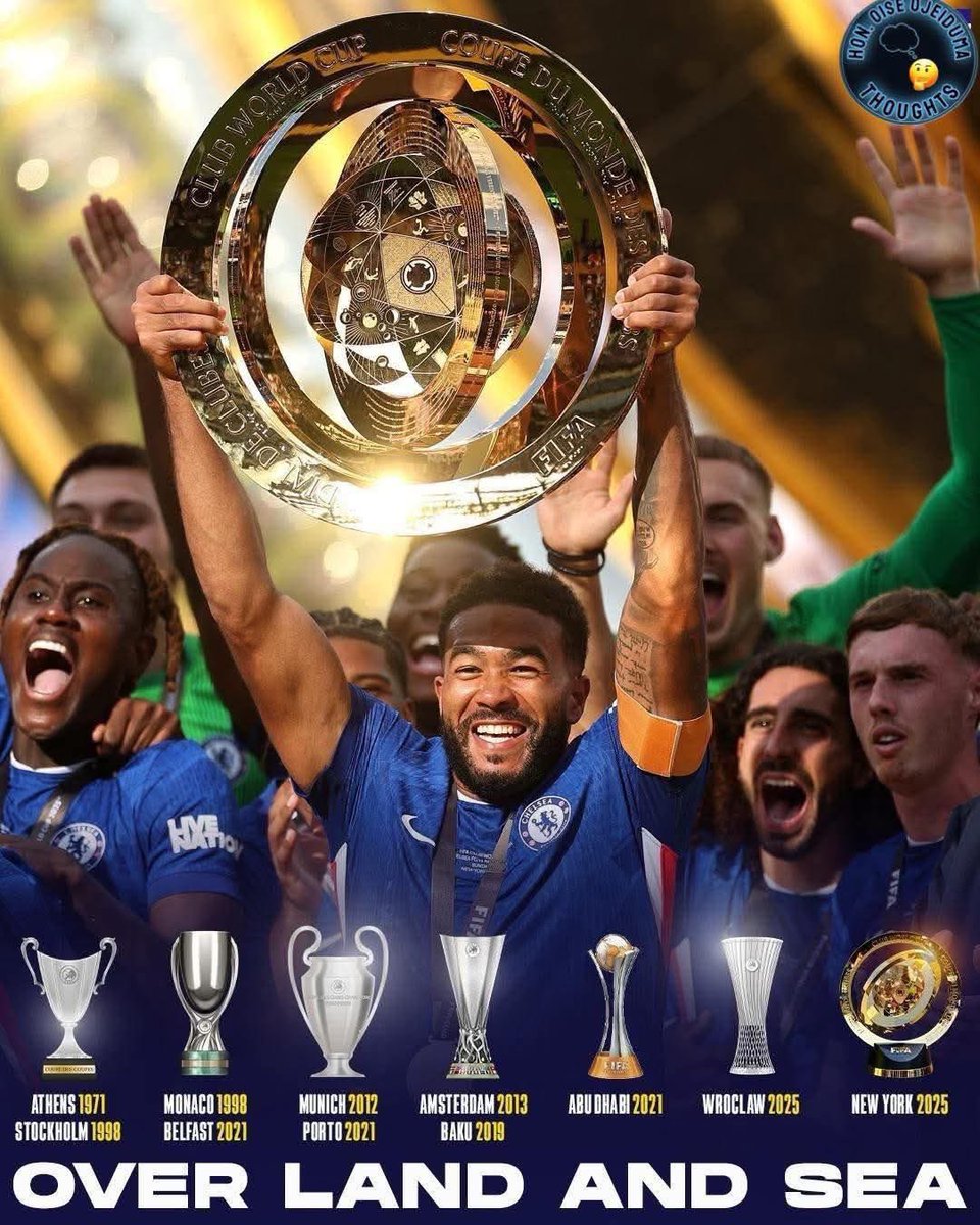 Түүхэн дэх анхны клуб шүү дээ. Хөлбөмбөгийн спортын КЛУБЫН түвшинд хүртэж болох бүх цомыг хүртсэн АНХНЫ КЛУБ шүү дээ. 

ЧЕЛСИ ЧЕЛСИ ЧЕЛСИ

#CHELSEAFC