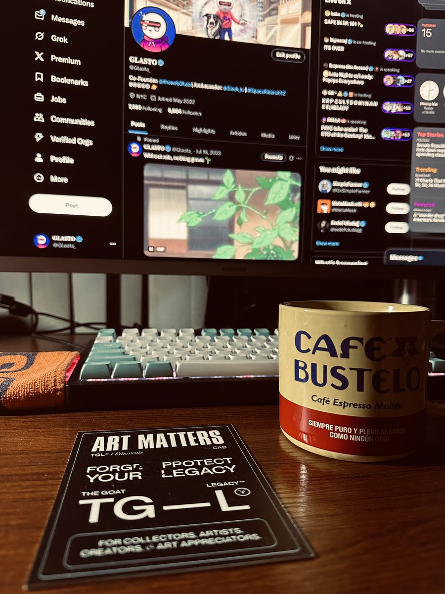 gm | ☕️

Happy Tuesday my peeps 

Up before the sun 

Getting some work done then heading to a meeting for the day 

𝙰𝚛𝚝 𝙼𝚊𝚝𝚝𝚎𝚛𝚜