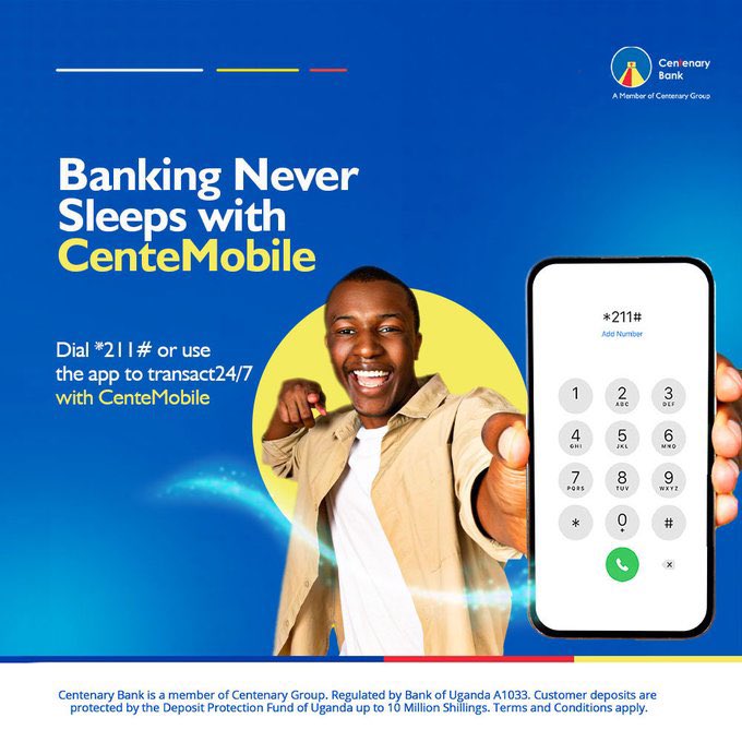 AtimCharlotte's tweet photo. Bank anytime, anywhere.
With Centemobile, your bank is always open 24/7.
Dial *211# or use the app to transact instantly, safely, and on the go.
#Centemobile | #BankingMadeEasy https://t.co/adNz9JEWTX